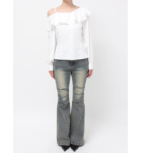 RESEXXY「アシンメトリーラッフルブラウス」|シャツ・ブラウス|