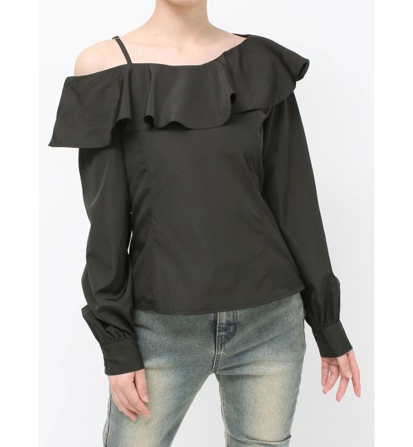 RESEXXY「アシンメトリーラッフルブラウス」|シャツ・ブラウス|
