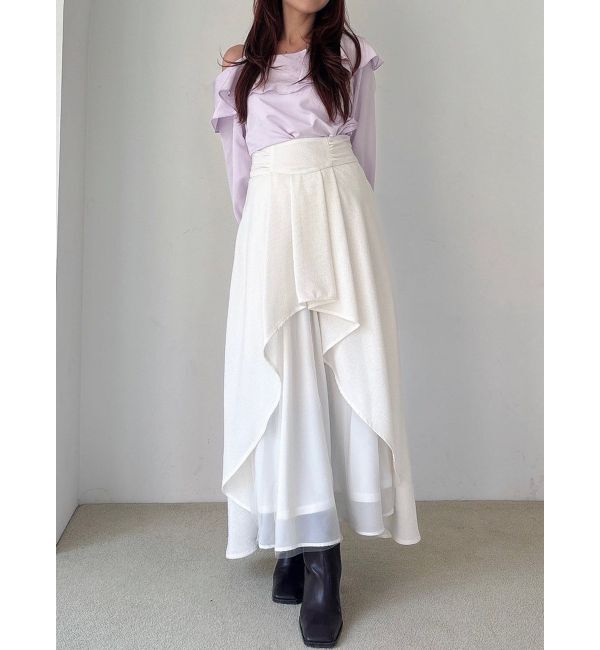 RESEXXY「アシンメトリーラッフルブラウス」|シャツ・ブラウス|