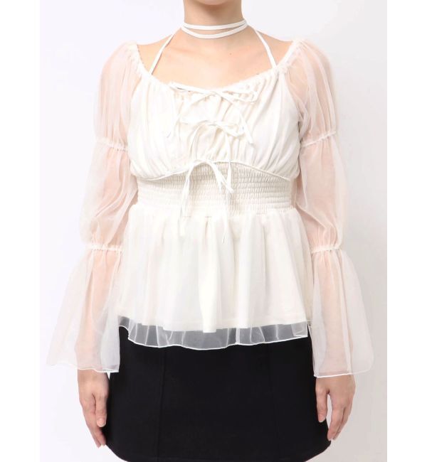 RESEXXY「チョーカーリボンチュニックブラウス」|シャツ・ブラウス|