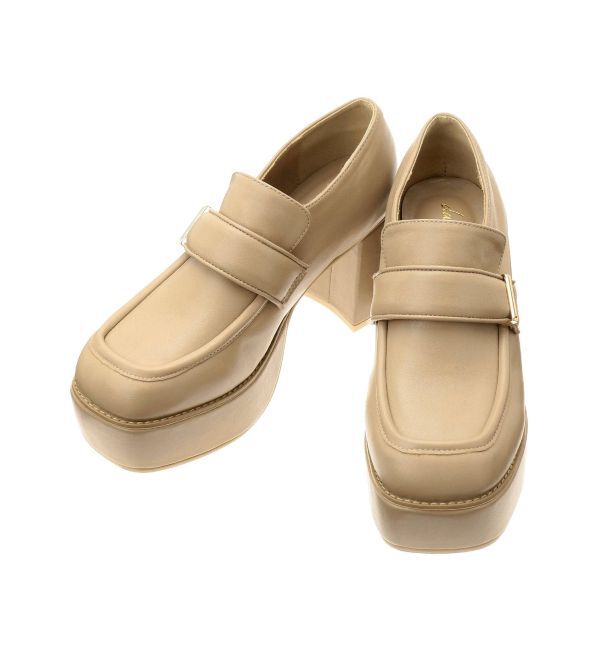 dazzlin「スクエアトゥチャンキーローファー」|ローファー|