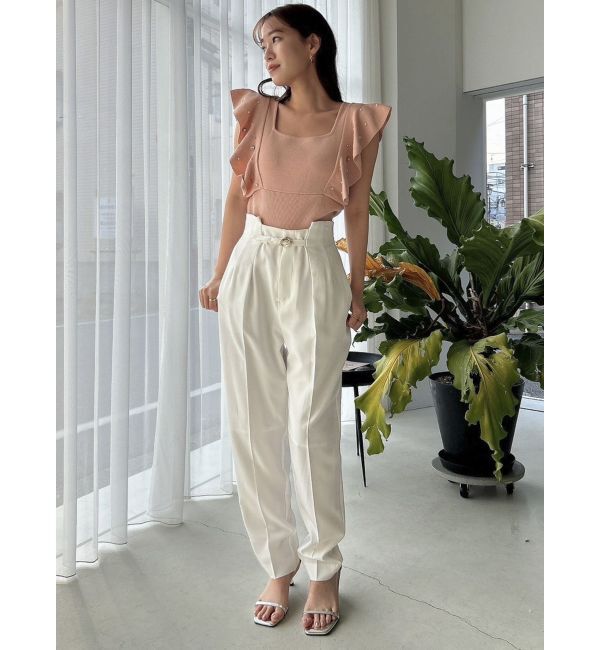 dazzlin「ハイウエストタックテーパードパンツ」|その他|