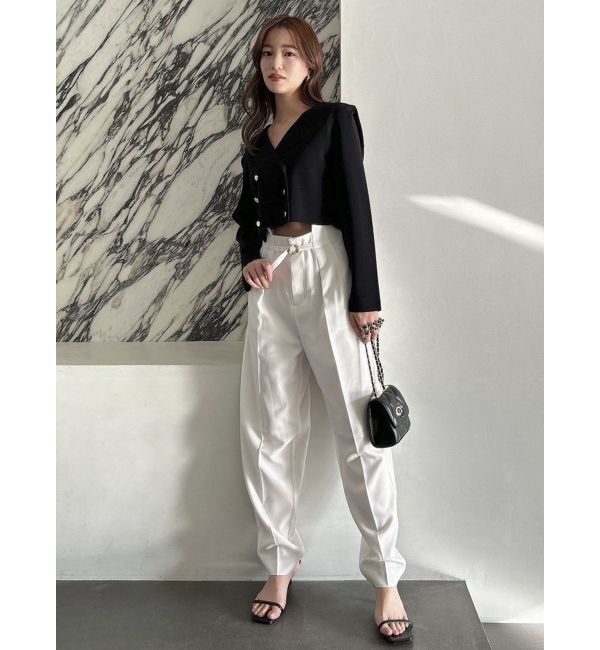 dazzlin「ハイウエストタックテーパードパンツ」|その他|