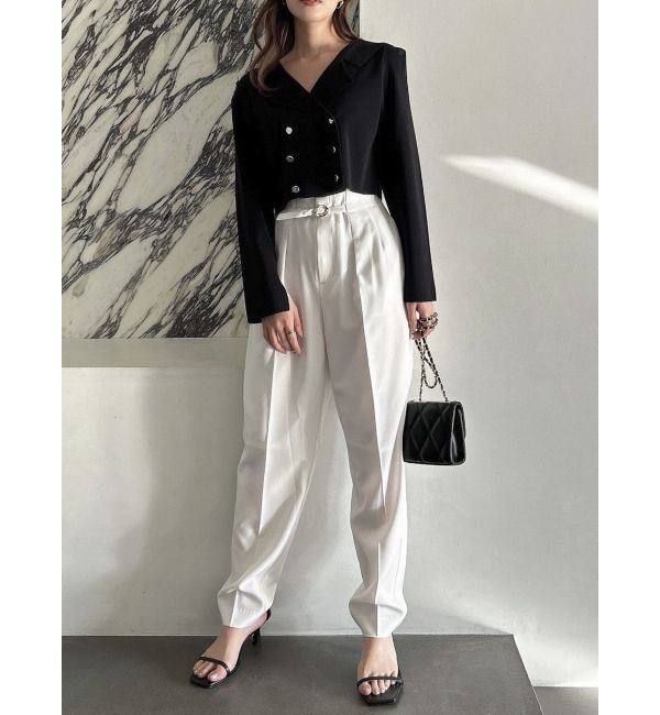 dazzlin「ハイウエストタックテーパードパンツ」|その他|