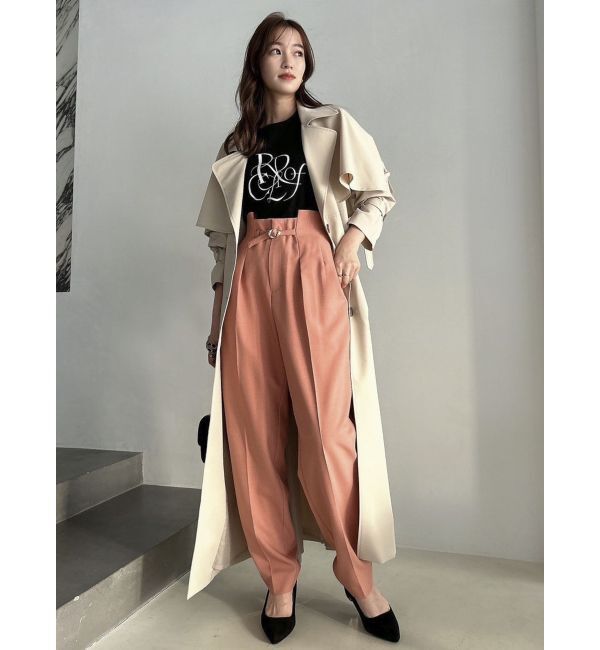 dazzlin「ハイウエストタックテーパードパンツ」|その他|