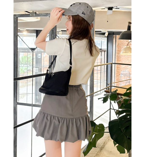 dazzlin「ナナメリボンミニスカート」|スカート|