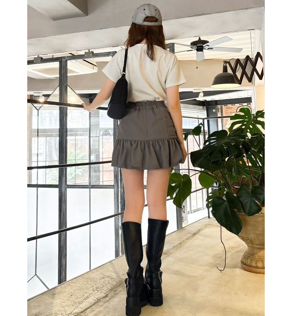 dazzlin「ナナメリボンミニスカート」|スカート|