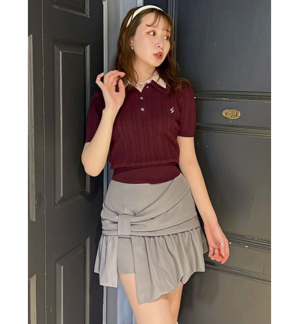 dazzlin「ナナメリボンミニスカート」|スカート|