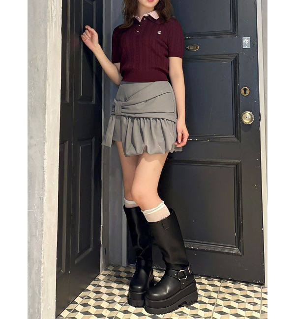 dazzlin「ナナメリボンミニスカート」|スカート|