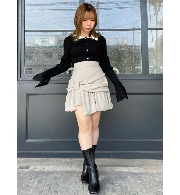 dazzlin「ナナメリボンミニスカート」|スカート|
