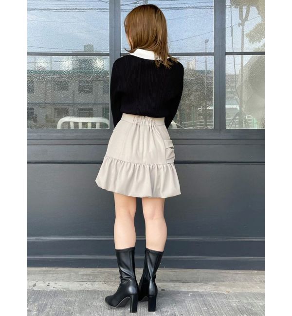 dazzlin「ナナメリボンミニスカート」|スカート|