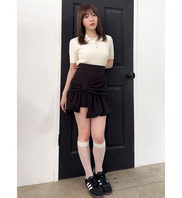 dazzlin「ナナメリボンミニスカート」|スカート|