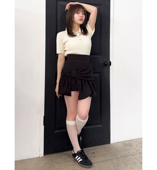 dazzlin「ナナメリボンミニスカート」|スカート|