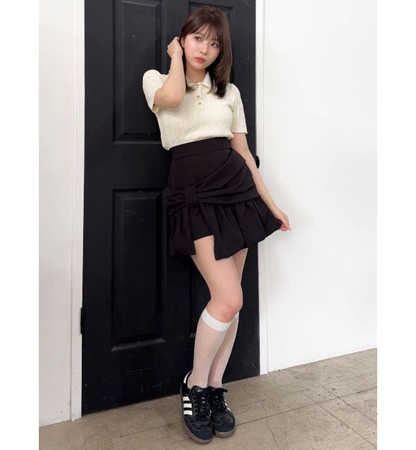 dazzlin「ナナメリボンミニスカート」|スカート|