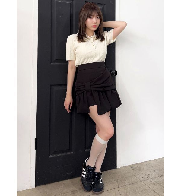 dazzlin「ナナメリボンミニスカート」|スカート|