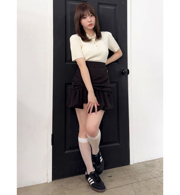 dazzlin「ナナメリボンミニスカート」|スカート|