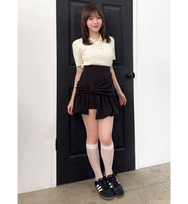 dazzlin「ナナメリボンミニスカート」|スカート|