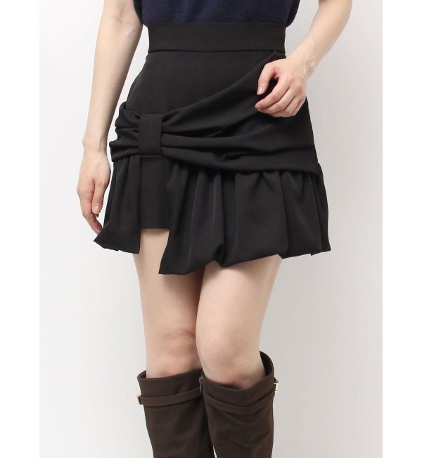 dazzlin「ナナメリボンミニスカート」|スカート|