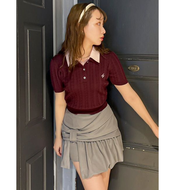 dazzlin「ナナメリボンミニスカート」|スカート|