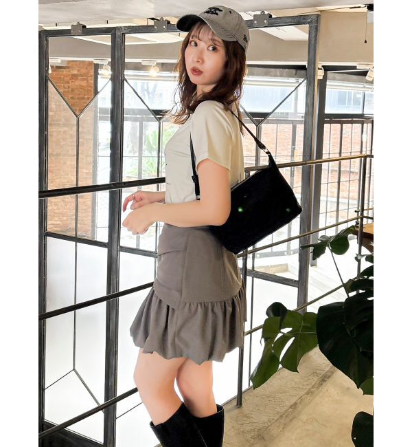 dazzlin「ナナメリボンミニスカート」|スカート|