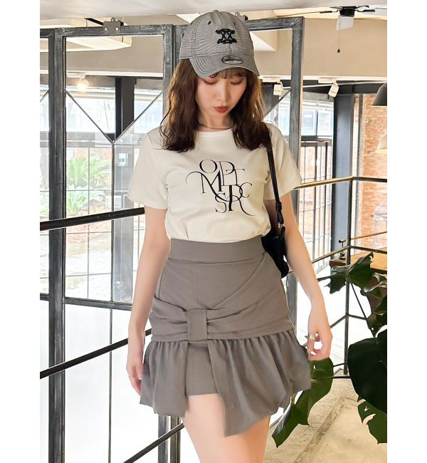 dazzlin「ナナメリボンミニスカート」|スカート|