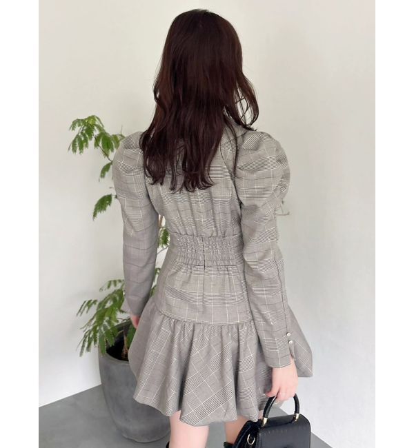 dazzlin「バルーンチェックミニワンピース」|ワンピース|