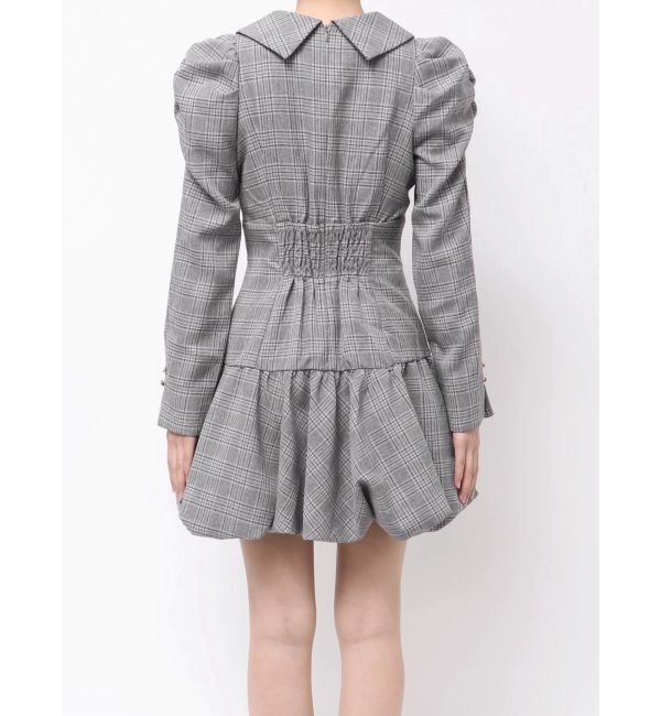 dazzlin「バルーンチェックミニワンピース」|ワンピース|