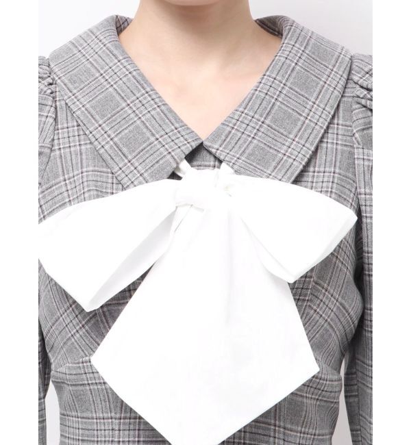 dazzlin「バルーンチェックミニワンピース」|ワンピース|