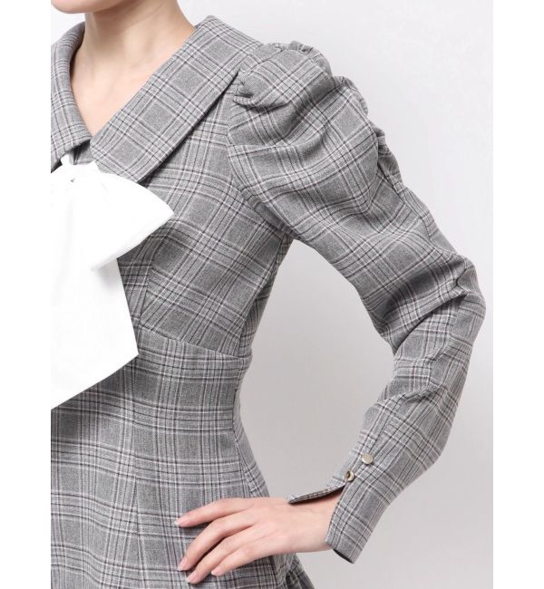 dazzlin「バルーンチェックミニワンピース」|ワンピース|