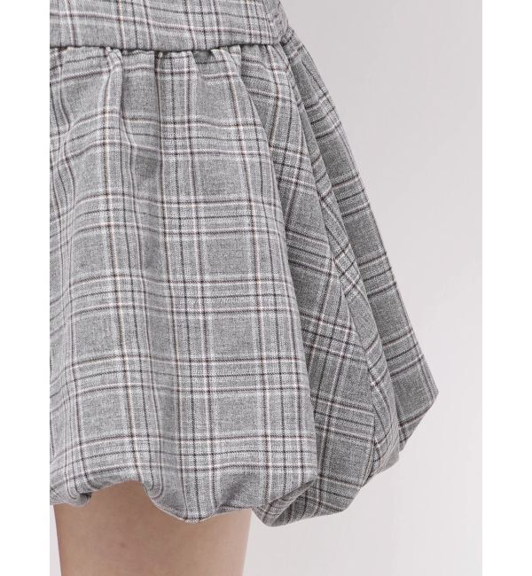 dazzlin「バルーンチェックミニワンピース」|ワンピース|