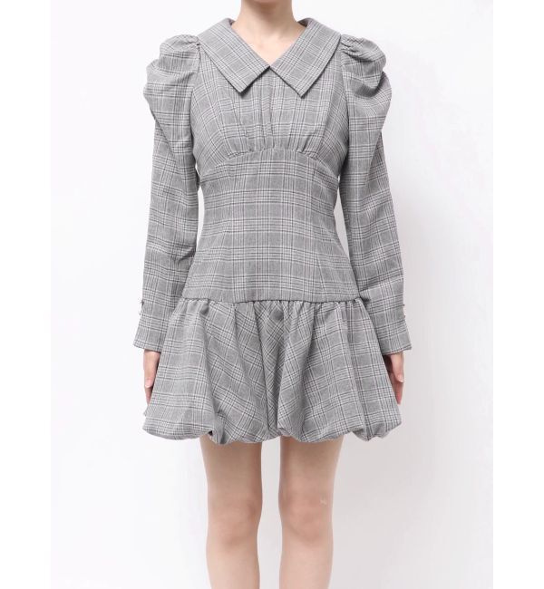 dazzlin「バルーンチェックミニワンピース」|ワンピース|
