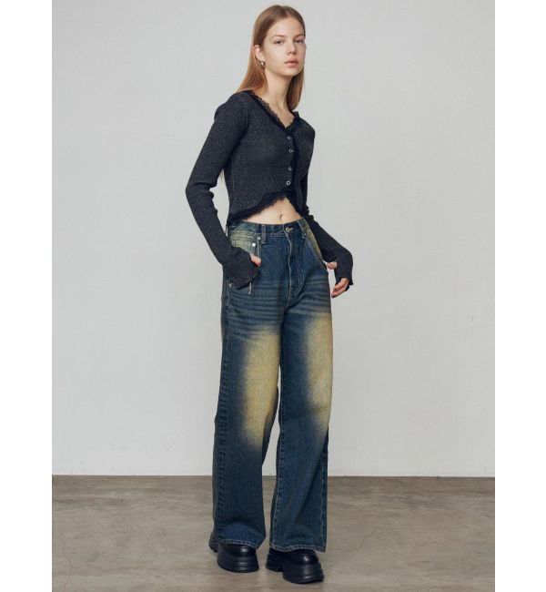 EMODA「レースエッジフィットリブトップ」|ニット・セーター|