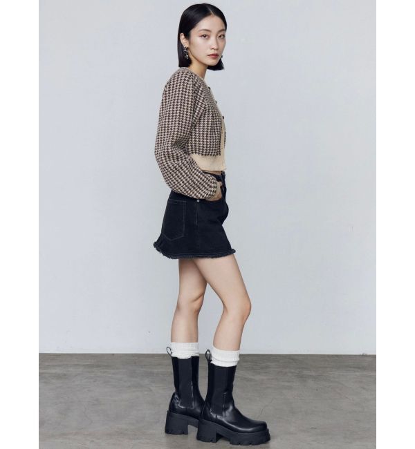 EMODA「ハウンズトゥースツインニット」|ニット・セーター|