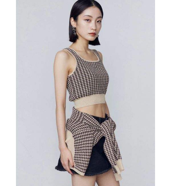 EMODA「ハウンズトゥースツインニット」|ニット・セーター|