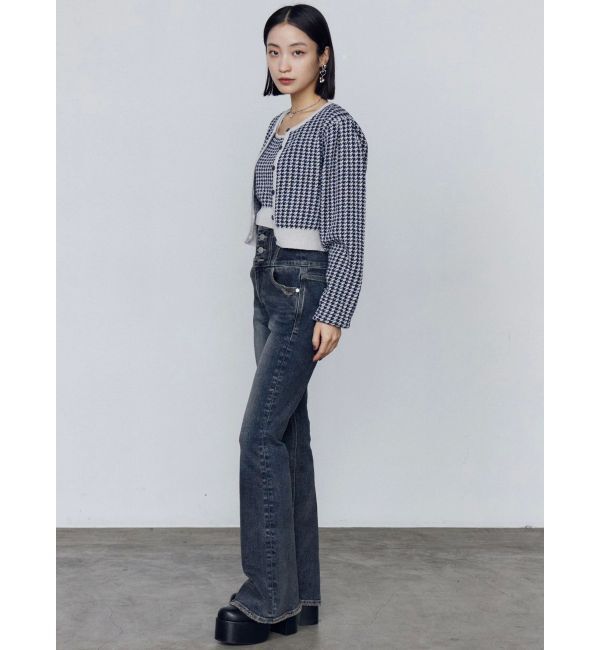 EMODA「ハウンズトゥースツインニット」|ニット・セーター|