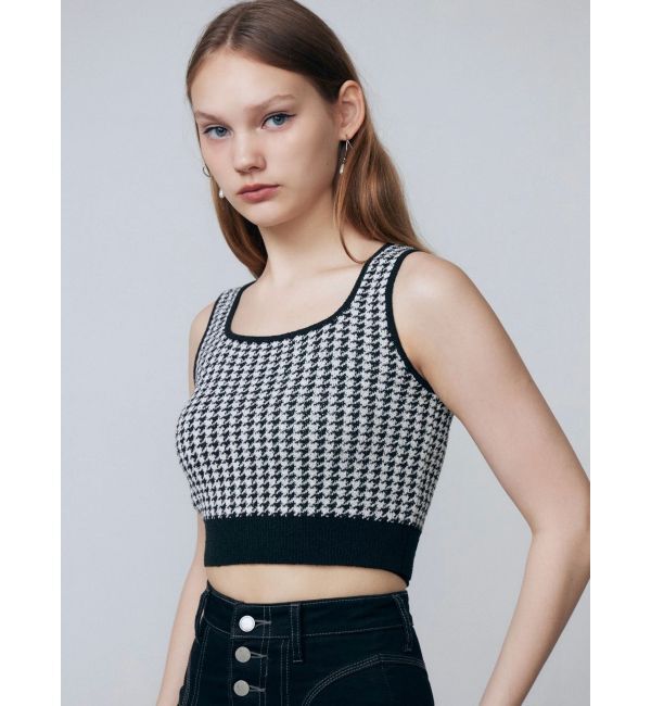 EMODA「ハウンズトゥースツインニット」|ニット・セーター|