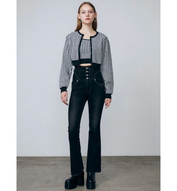 EMODA「ハウンズトゥースツインニット」|ニット・セーター|