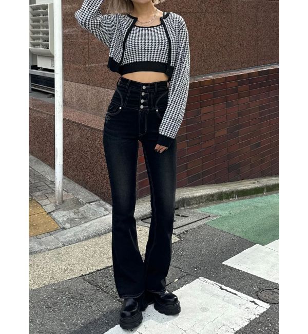 EMODA「ハウンズトゥースツインニット」|ニット・セーター|