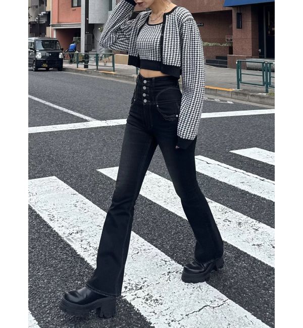 EMODA「ハウンズトゥースツインニット」|ニット・セーター|