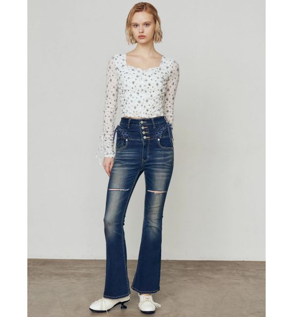 EMODA「フロントボタンギャザートップ」|Tシャツ・カットソー|