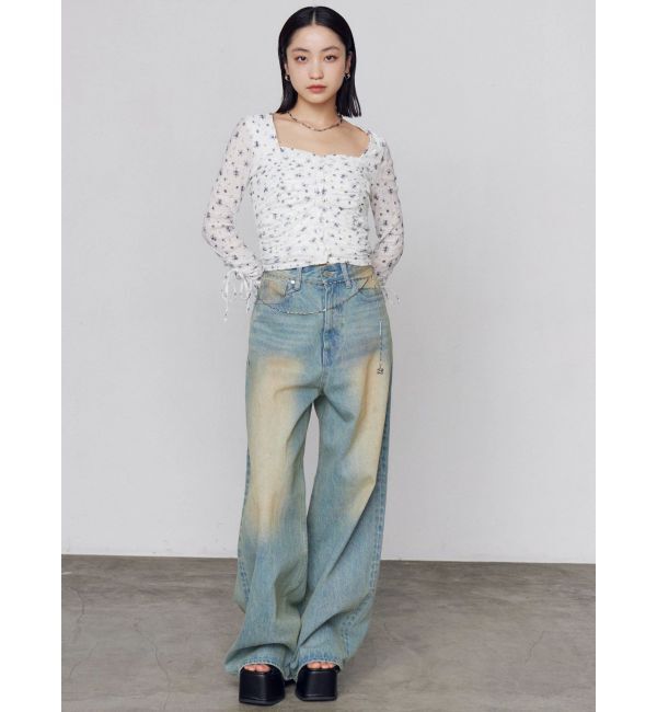 EMODA「フロントボタンギャザートップ」|Tシャツ・カットソー|