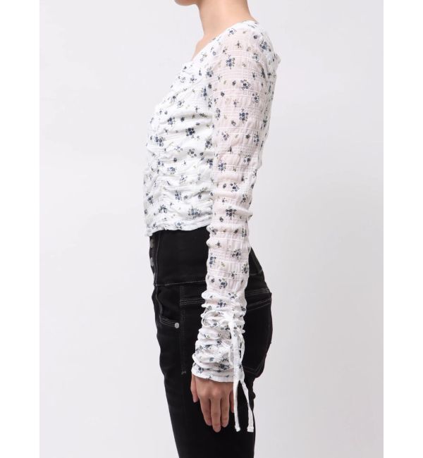 EMODA「フロントボタンギャザートップ」|Tシャツ・カットソー|