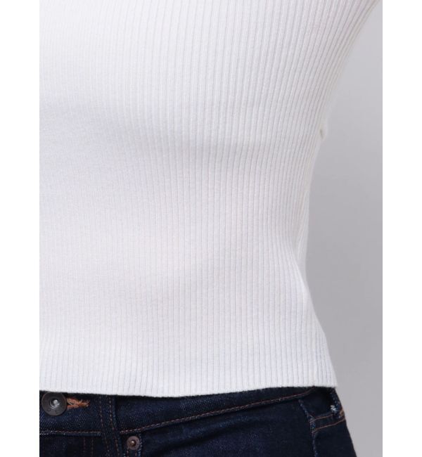 MERCURYDUO「ナローストラップバックスリットリブニット」|ニット・セーター|