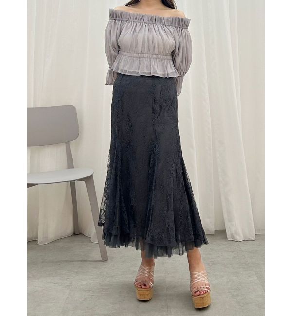 MERCURYDUO「2WAYオフショル五分袖シャーリングブラウス」|シャツ・ブラウス|