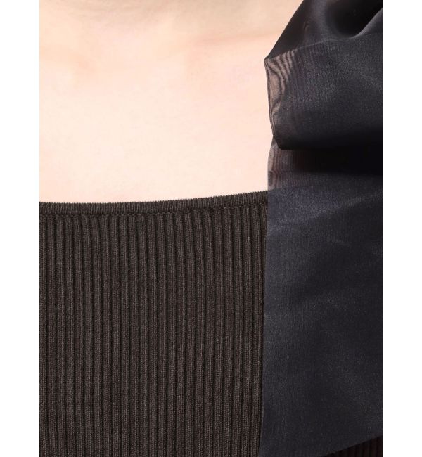 MERCURYDUO「ショルダーリボンニットワンピース」|ワンピース|