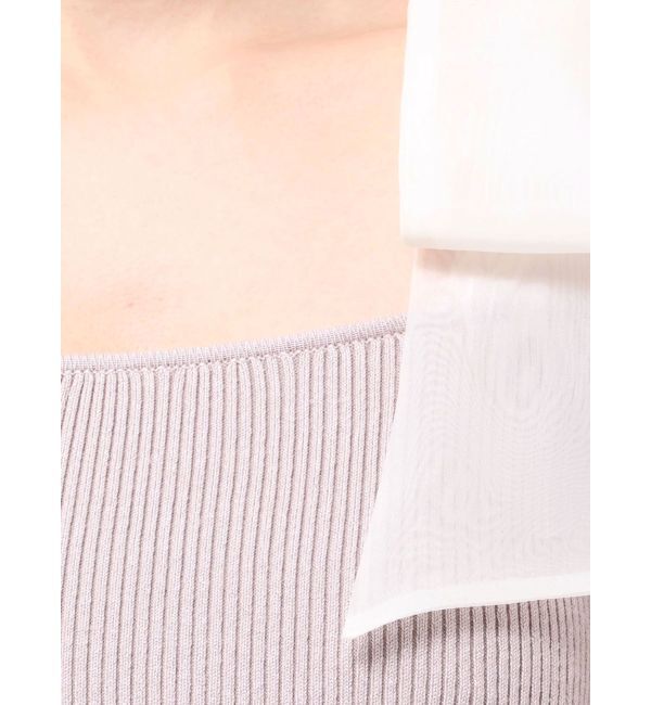 MERCURYDUO「ショルダーリボンニットワンピース」|ワンピース|