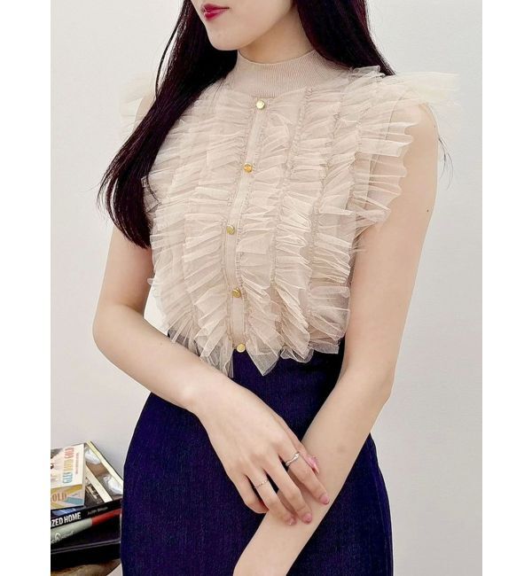 MERCURYDUO「チュールフリルニット」|ニット・セーター|