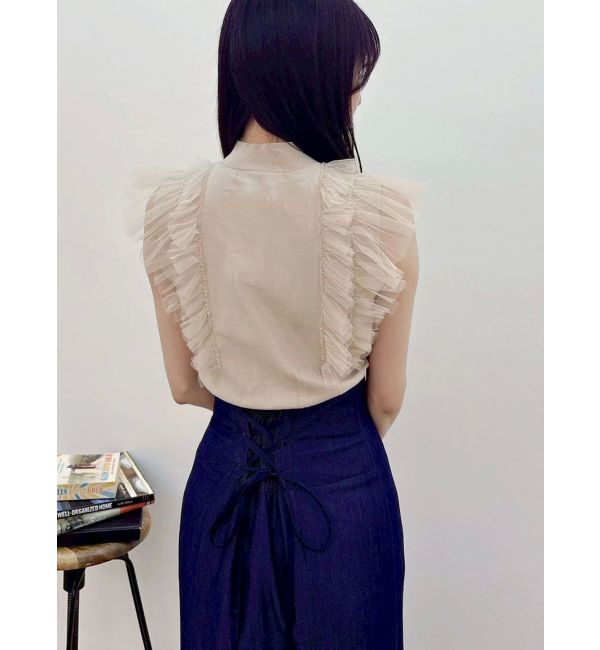 MERCURYDUO「チュールフリルニット」|ニット・セーター|