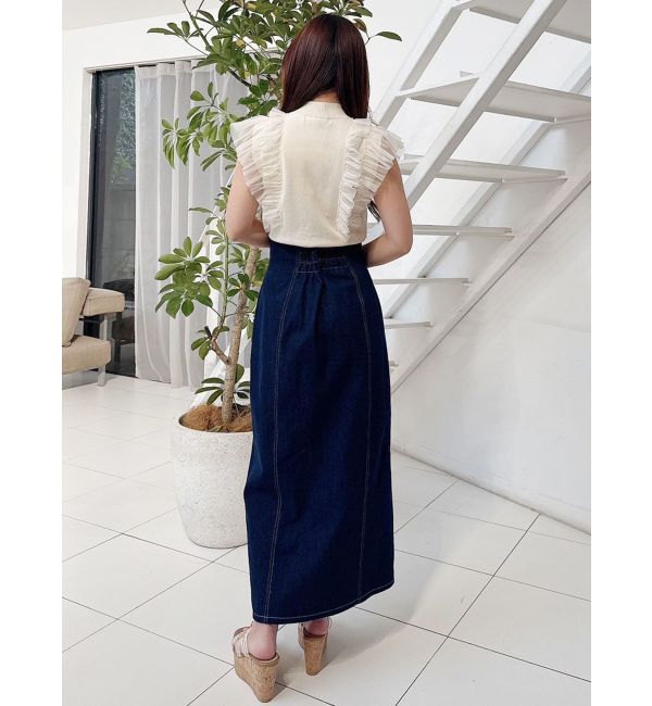 MERCURYDUO「チュールフリルニット」|ニット・セーター|