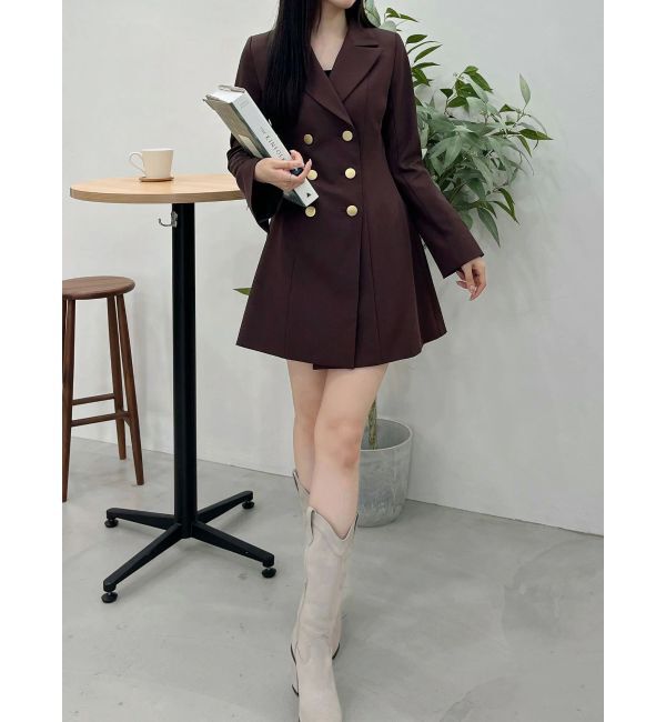 MERCURYDUO「2WAYフィットアンドフレアジャケットワンピース」|ワンピース|